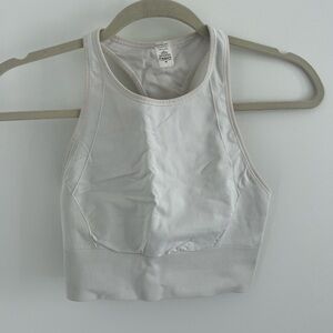 Lulu white sports bra